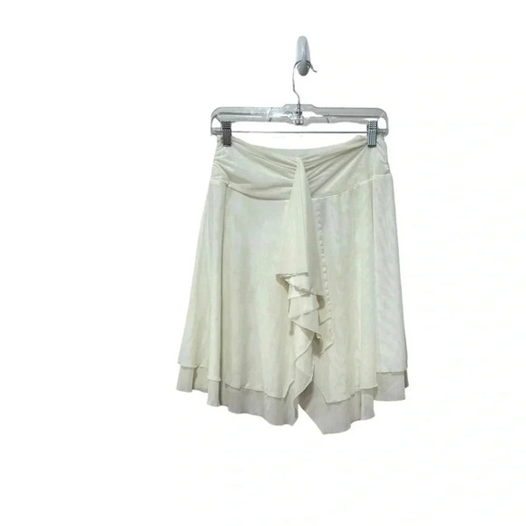 💥 Tommy bahama chiffon mesh asymmetrical skirt with ruffle detail XS - Picture 1 of 8